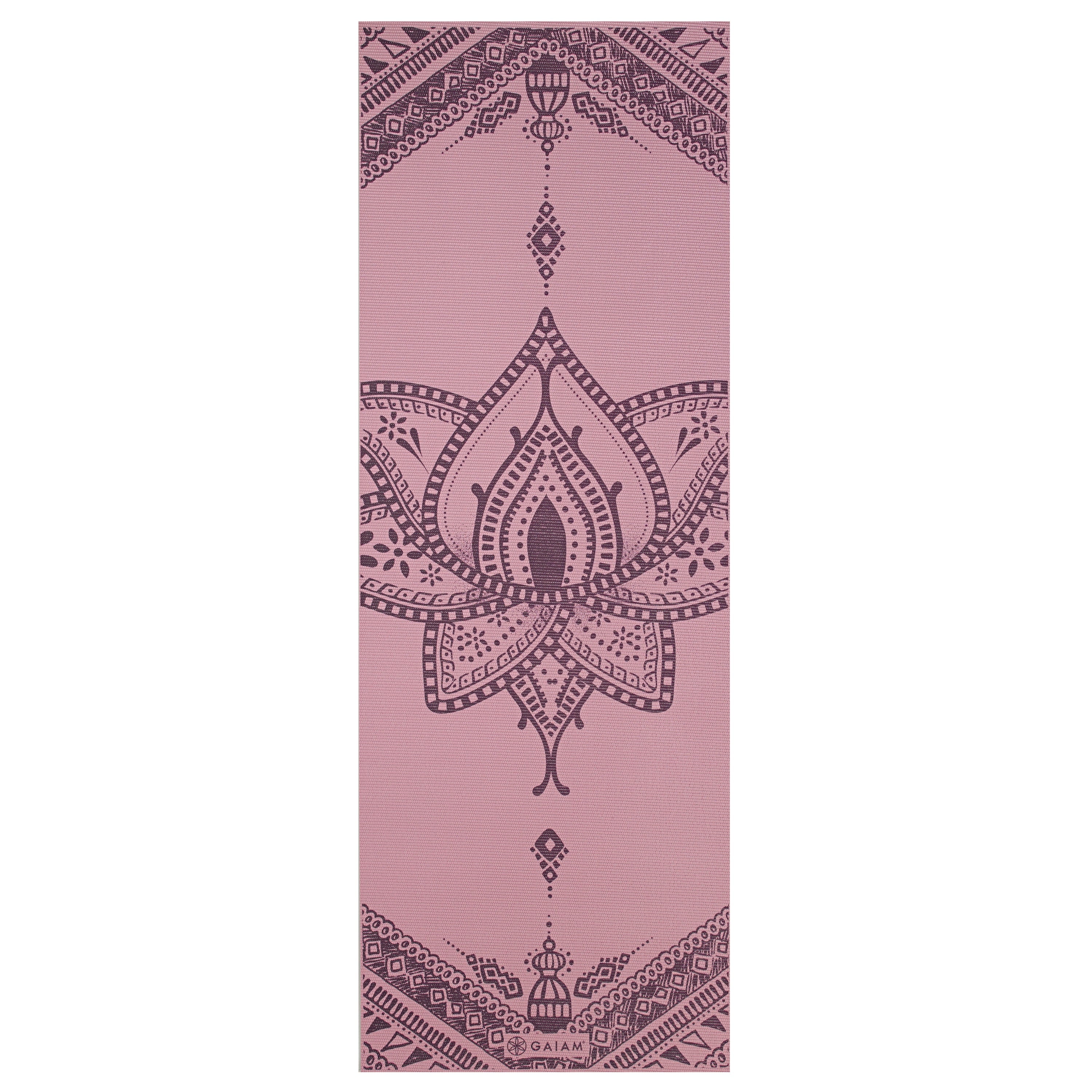 Gaiam Reversible Inner Peace Yoga Mat (6mm) flat